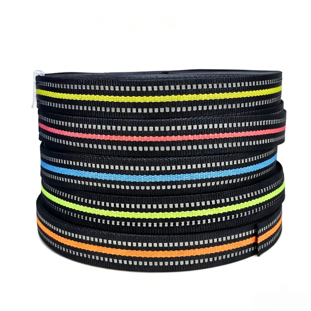 Multi-Color Stripe Pet Dot Reflective Webbing